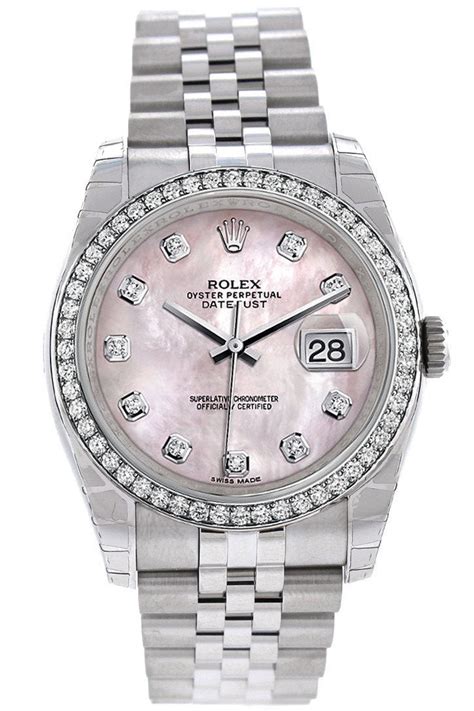 ladies mother of pearl 18k rolex watch|rolex datejust 36 price.